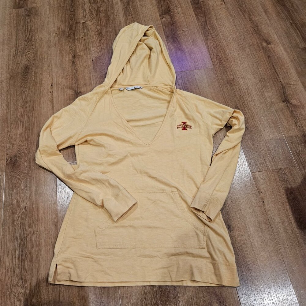 Gold Cutter & Buck Hoodie with Iowa State Cyclones Logo (M)